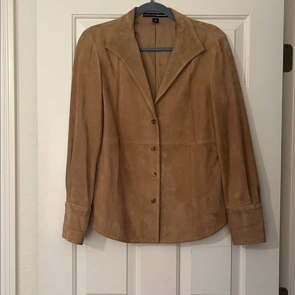 New Ellen Tracy Genuine Suede Blazer Jacket